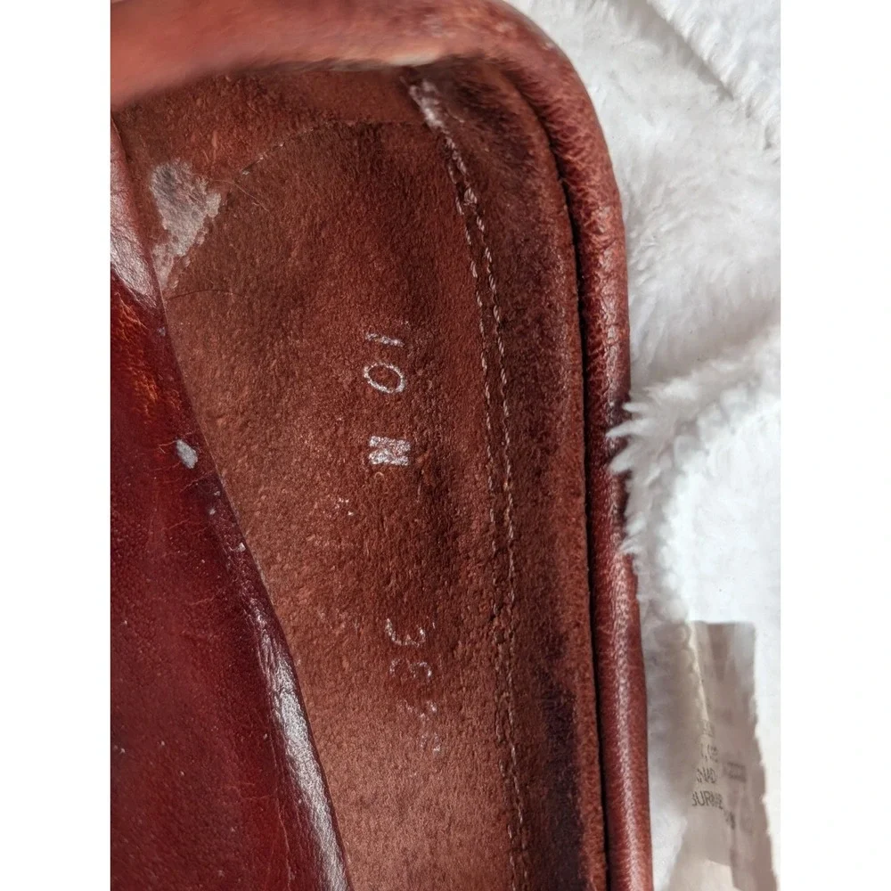 VTG Eastland Brown Leather Boat Shoes 10 M Deck Moccasins Vibram Sole 90s